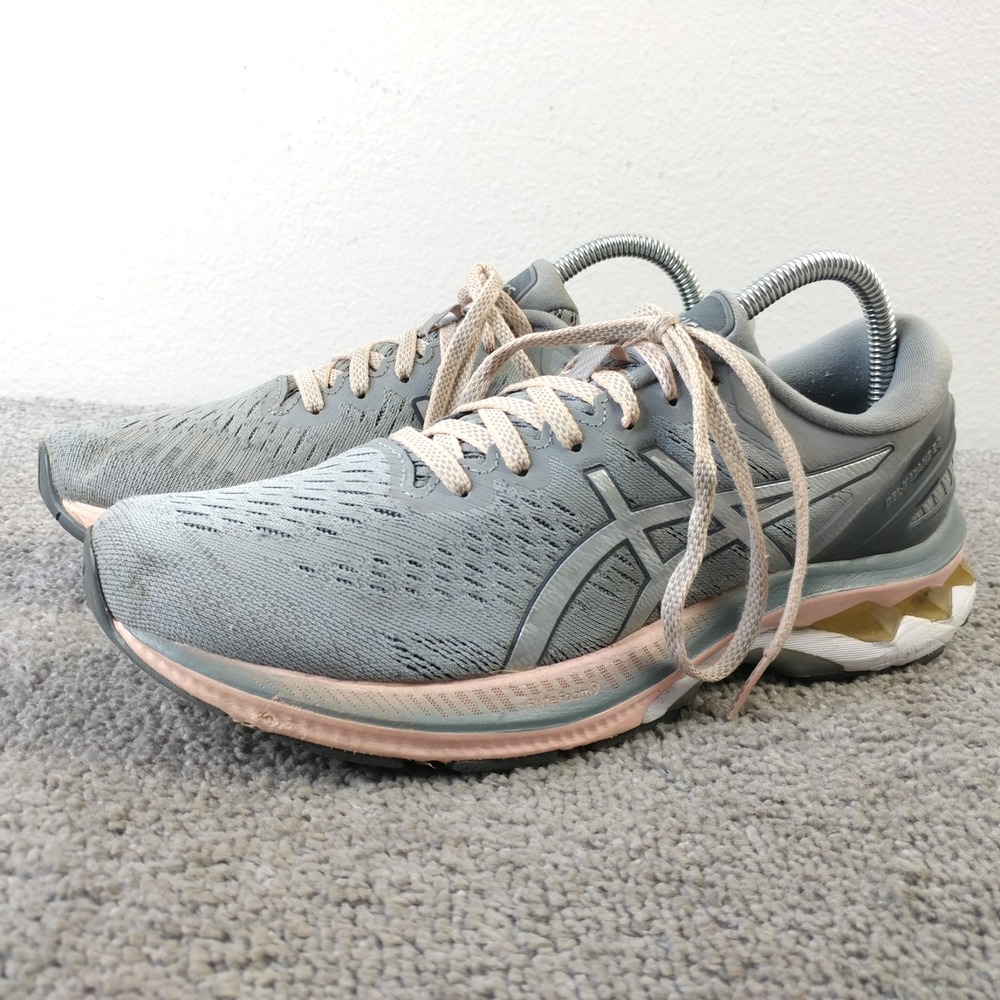 Asics Gel Kayano 27 Women Size 9 Running Shoes Gray Pink Walking Sneakers Low